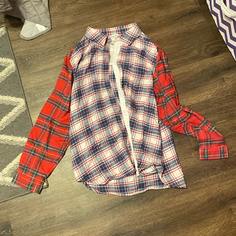 wacky plaid button up shirt